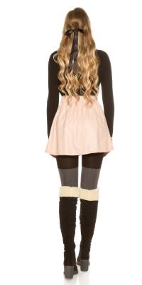 Fuste mini Sexy piele ecologica pleated