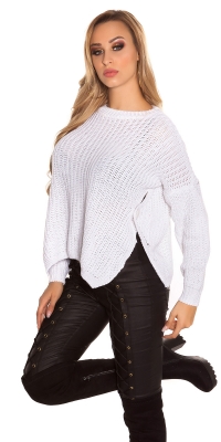 Pulover la moda tricot cu side- nasturi