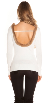 Pulovere SexyBack fashion tricot fin cu fake fell