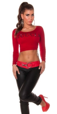 Pulovere sexy cu buricul gol findknitted / leopard look
