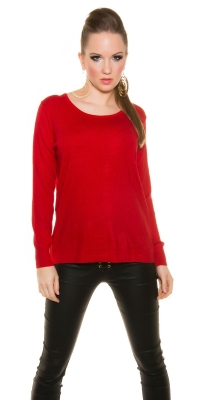 Pulovere la moda tricot fin + buline sifon