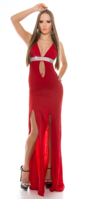 Rochii de seara sooHOT fashion cu strasuri&sexy leg slit