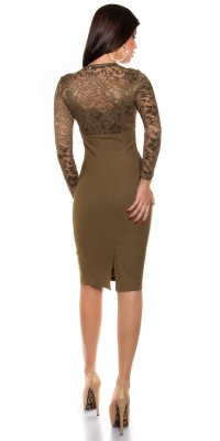 Rochie creion Sexxy fashion cu dantela