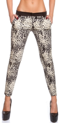 Pantaloni sexy imprimeu leopard