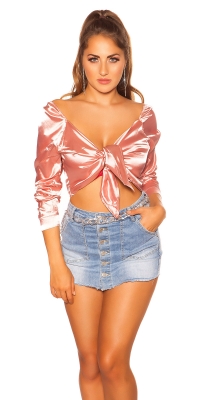 Topuri cu buricul gol Sexy tip satin