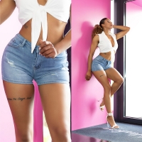 Blugi scurti Sexy Basic cu talie inalta Push-Up
