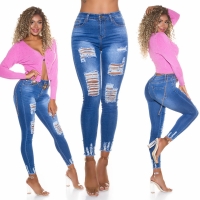 Blugi Sexy cu talie inalta rupturi