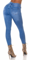 Blugi Sexy cu talie inalta Push Up aspect uzat