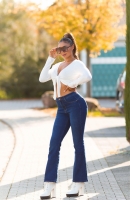 Blugi Sexy cu talie inalta Push up evazati