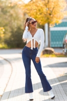 Blugi Sexy cu talie inalta Push up evazati