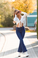 Blugi Sexy cu talie inalta Push up evazati