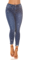Blugi Sexy cu talie inalta Push-Up sclipici