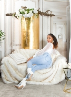 Blugi Sexy cu talie inalta rupturi 
