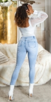 Blugi Sexy cu talie inalta rupturi 