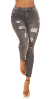 Blugi Sexy Musthave cu talie inalta Push-Up aspect uzat