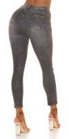Blugi Sexy Musthave cu talie inalta Push-Up aspect uzat