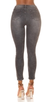 Blugi Sexy Musthave cu talie inalta Push-Up aspect uzat