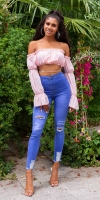 Blugi Sexy skinny cu rupturi