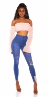 Blugi Sexy skinny cu rupturi