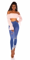 Blugi Sexy skinny cu rupturi
