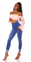 Blugi Sexy skinny cu rupturi