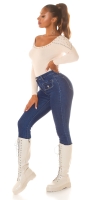 Blugi skinny Sexy cu patch buzunare