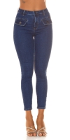 Blugi skinny Sexy cu patch buzunare