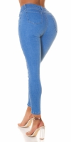 Blugi skinny Sexy cu talie inalta rupturi Push Up Effect