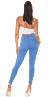 Blugi skinny Sexy cu talie inalta rupturi Push Up Effect