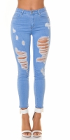 Blugi skinny Sexy cu talie inalta Push Up rupturi