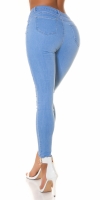 Blugi skinny Sexy cu talie inalta Push Up rupturi
