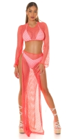 Bluze maneca lunga Topuri cu buricul gol sexy Net / Cover-Up