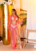 Bluze maneca lunga Topuri cu buricul gol sexy Net / Cover-Up