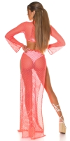 Bluze maneca lunga Topuri cu buricul gol sexy Net / Cover-Up