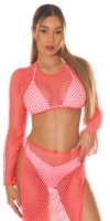 Bluze maneca lunga Topuri cu buricul gol sexy Net / Cover-Up