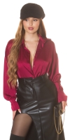 Bluze Sexy Elegant supradimensionat Satin-Look