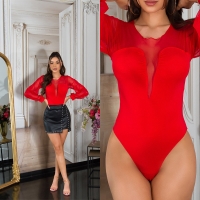 Body sexy cu plasa Insert si Balloon maneci