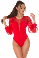 Body sexy cu plasa Insert si Balloon maneci