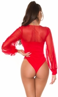 Body sexy cu plasa Insert si Balloon maneci