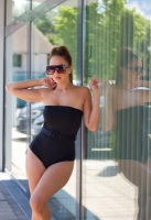 Body sexy umeri goi cu curea