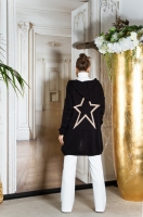 Cardigan la moda larg cu gluga