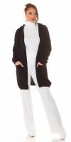 Cardigan la moda larg cu gluga