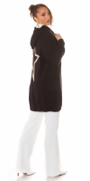 Cardigan la moda larg cu gluga