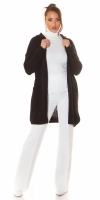 Cardigan la moda larg cu gluga