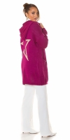Cardigan la moda larg cu gluga