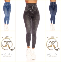 Colanti imitatie blugi la moda cu talie inalta