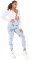 Colanti Sexy cu talie inalta batik scrunch seam