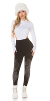 Colanti Sexy cu talie inalta sclipici tinte