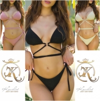 Costum de baie in doua piese sexy 2 cu sclipici Set