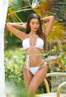 Slip Costum de baie in doua piese sexy Brazilian Strap-detaliu